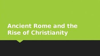 Ancient Rome and Early Christianity by Vintage History | TPT