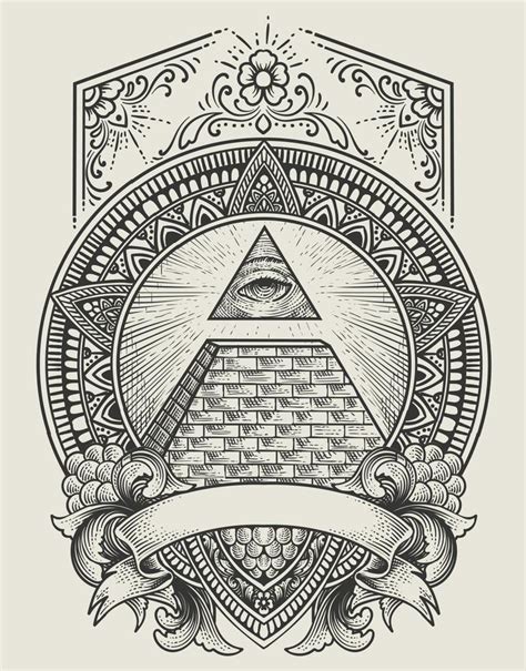 Illuminati Pyramid Drawing