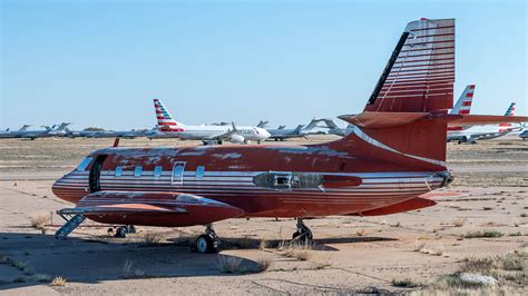 Elvis' red-velvet seated 1962 Lockheed 1329 JetStar is up for auction ...