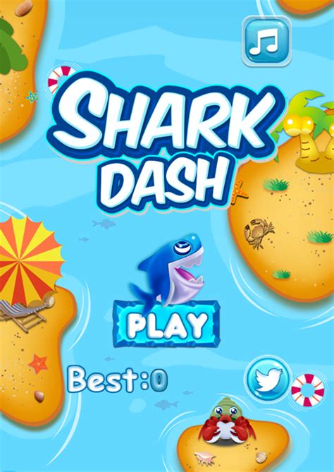 🕹️ Play Shark Dash Game: Free Online Match 3 In a Row Video Game for ...