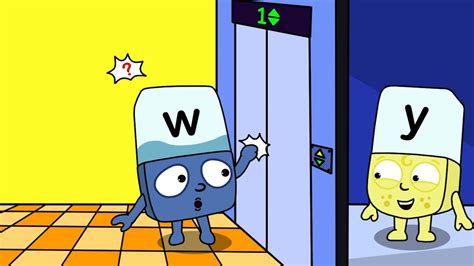 Alphablocks Hiding in The Elevator - Alphablocks coloring story - YouTube