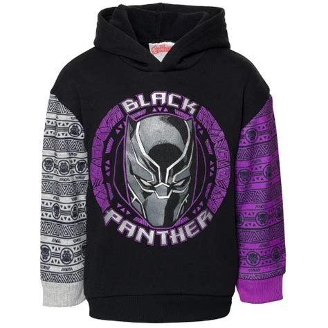 Marvel Avengers Black Panther Fleece Pullover Hoodie Toddler : Target