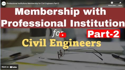 Professional Institutions Membership for Civil Engineers