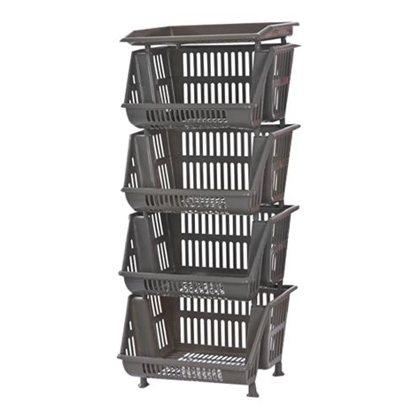 4 TIER PLASTIC STORAGE CART -06