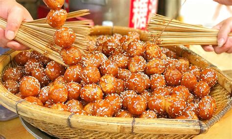 Fried Sweet Rice Balls - Yum Chinese Food