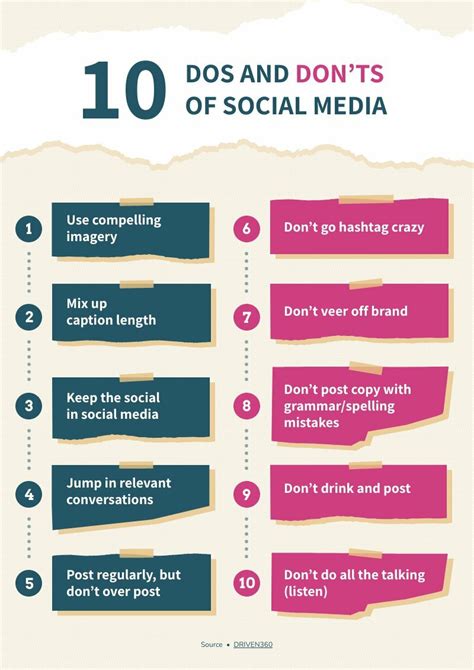 10 Do’s and Don’ts of Social Media | Free Infographic Template - Piktochart