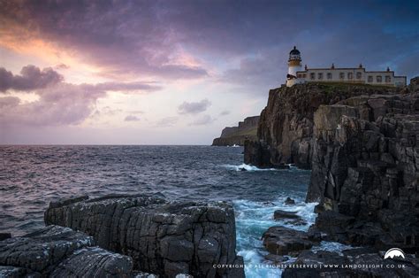 Neist Point Lighthouse during sunset on the Isle of Skye | Faro