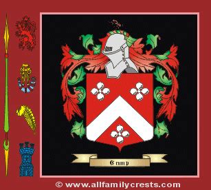 Crump family crest and meaning of the coat of arms for the surname ...