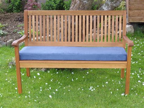 Garden Bench Cushion - Denim Blue Faux Suede - Pet N Home