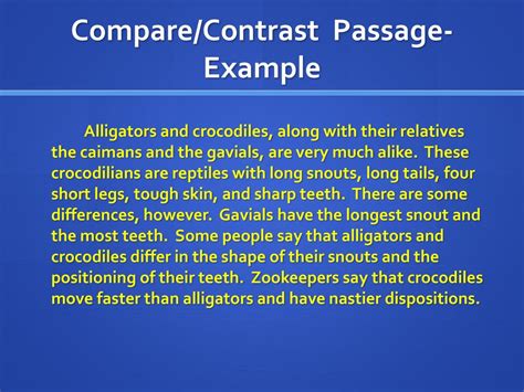 Good Compare Contrast Examples