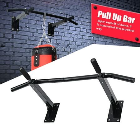 WEDLIES Wall Mounted Pull Up Bar Chinup Bar with 4 Grip Positions Multi Function Home Gym ...