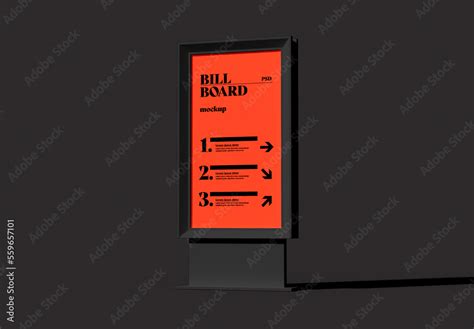 Vertical Billboard Mockup Stock Template | Adobe Stock