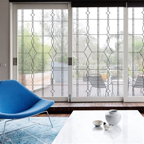 Allure Leaded Glass | See Through/Clear Window Film (Static Cling ...