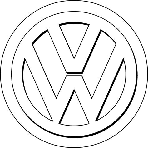 Volkswagen Logo Black And White Circle - Clip Art Library