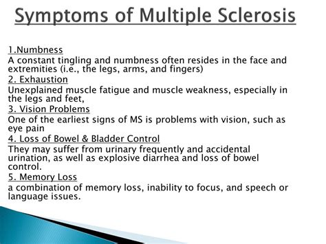 Multiple Sclerosis Overview Signs Symptoms Types