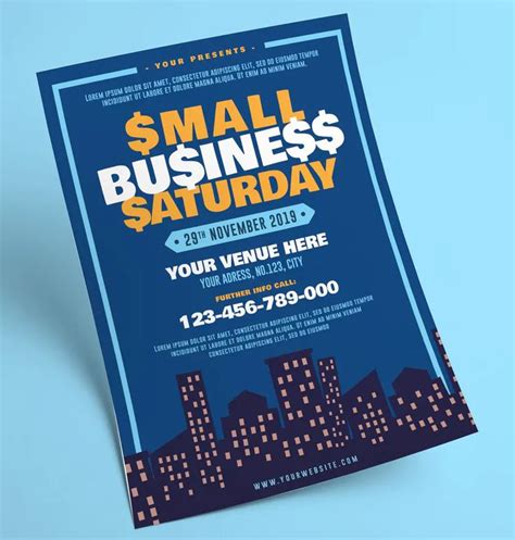 Small Business Saturday Flyer Template AI, PSD | Small business saturday, Flyer template ...