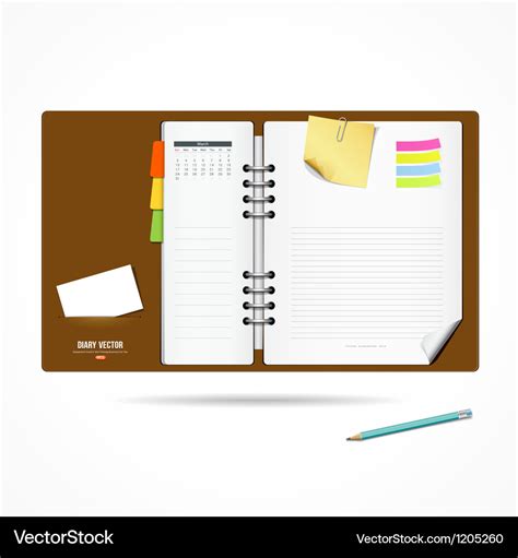 Diary note book modern design background Vector Image