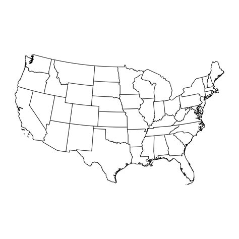 USA map with state borders. Vector illustration. 25451780 Vector Art at ...