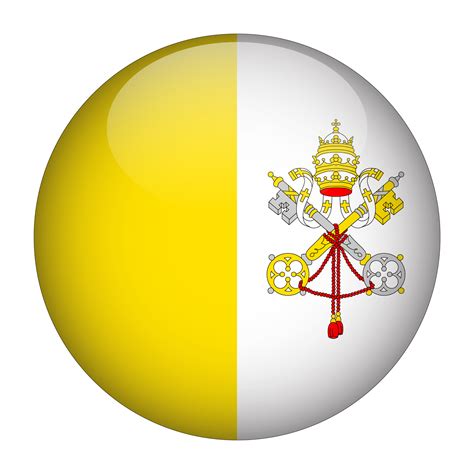 Vatican City 3D Rounded Flag with Transparent Background 15272154 PNG