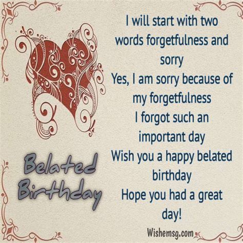 200+ Best Belated Birthday Poems and Greetings - Wishemsg.Com