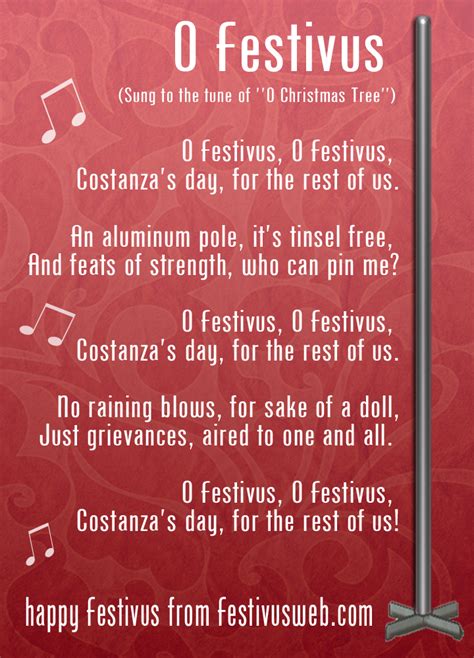 ‘O Festivus,’ sing a song for the rest of us! | The Festivus Blog