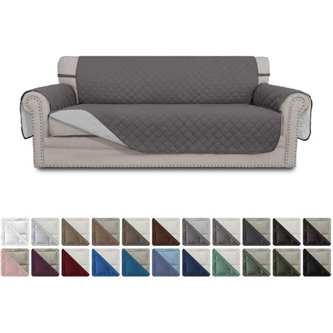 Easy-Going Reversible Sofa Slipcover Water Resistant Couch Cover, Oversized Sofa, Gray/Light ...
