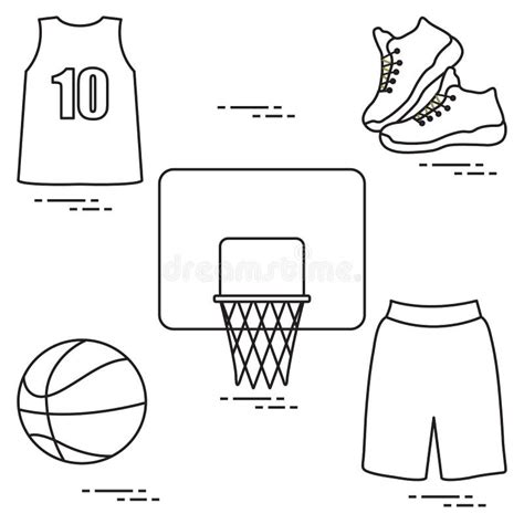 Sports Uniform and Equipment for Basketball. Stock Vector ...