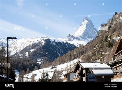 View of the Matterhorn from Zermatt, Switzerland Stock Photo - Alamy