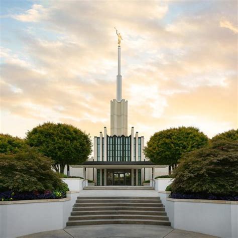 Atlanta Temple Front Sunset - LDS Temple Pictures