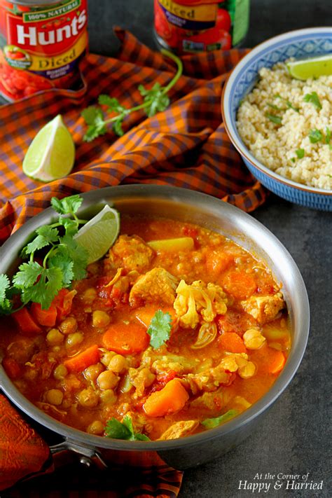 Slow-Cooker Moroccan Tagine {Chicken, Chickpeas & Vegetable Stew}