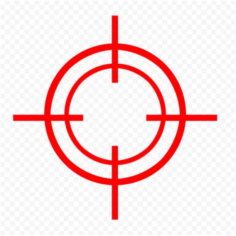 red target icon, Reticle Icon, Target, sticker, sign, design | Pxpng