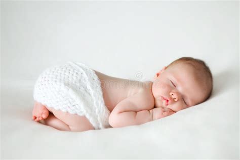 Sleeping newborn baby stock image. Image of innocent - 59033149