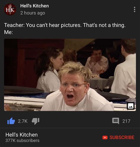 The Hell’s Kitchen community tab also has memes, similar to Kitchen ...