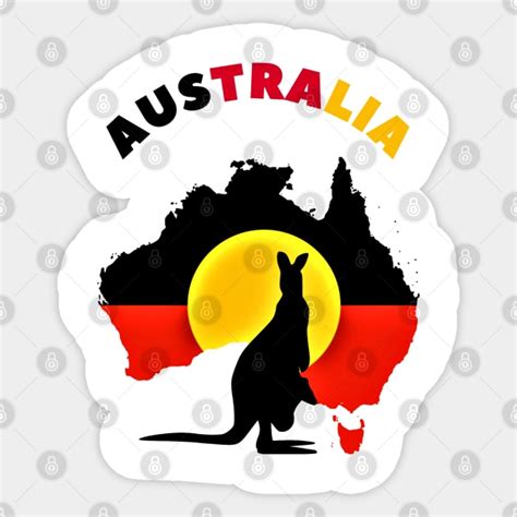 Australian Aboriginal Flag - Australian Aboriginal Flag - Sticker ...