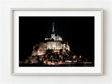 Mont Saint Michel at night | Photo Art Print