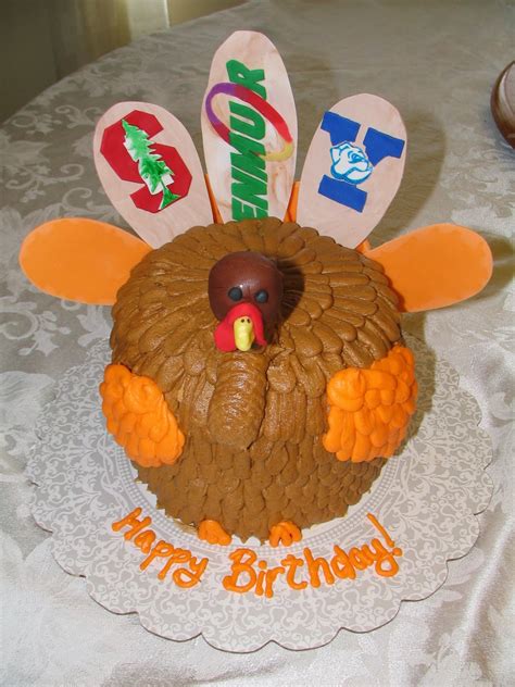 Piped Dreams: Thanksgiving-Themed Birthday Cake