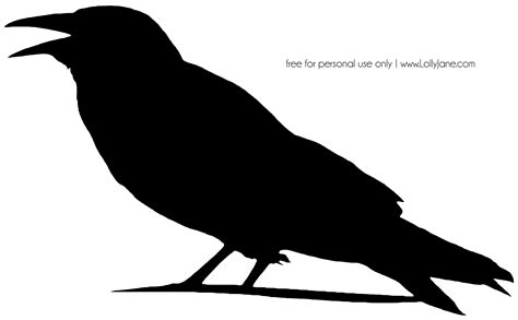 Printable Crow Silhouette