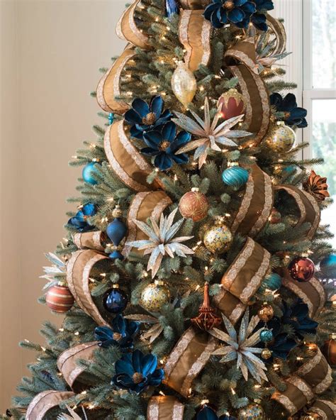 Gold Ribbon Xmas Tree at Chris Plourde blog