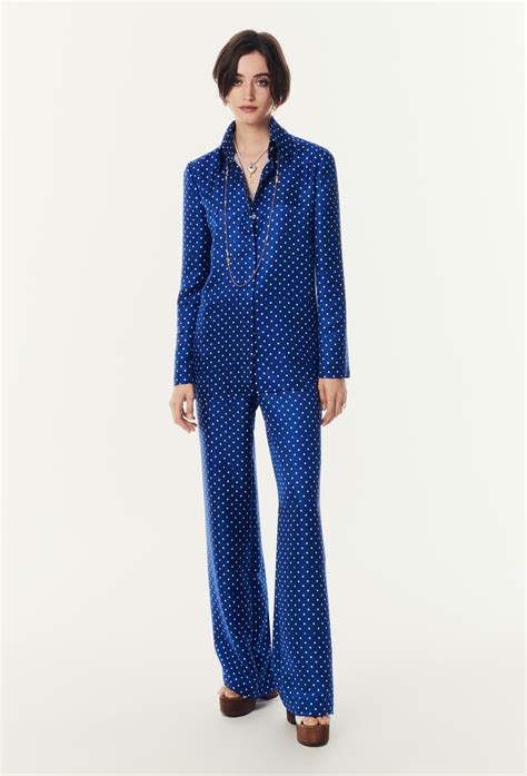 Blouse - Printed silk twill, blue & white — Fashion | CHANEL