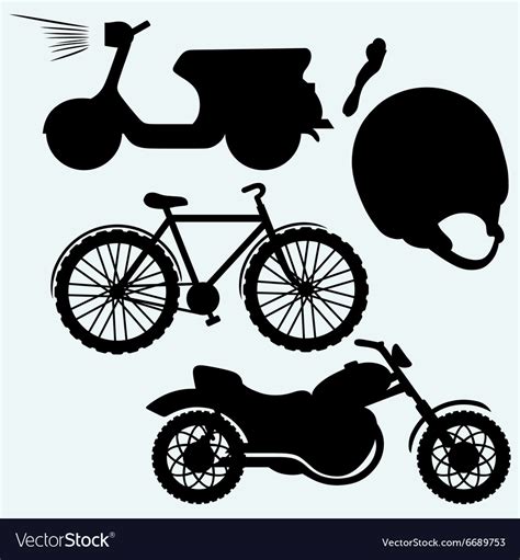 Two-wheeled vehicles Royalty Free Vector Image