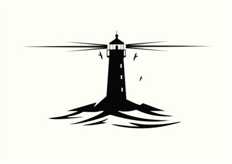 Lighthouse Silhouette Vector at Vectorified.com | Collection of ...