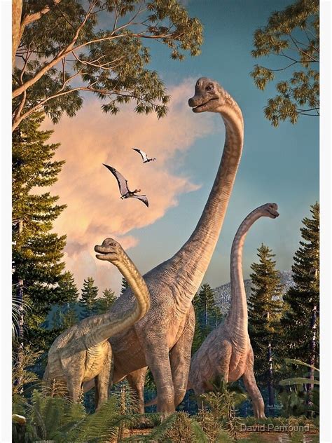 "Brachiosaurus Walk" Art Print for Sale by David Penfound | Dinosaur pictures, Brachiosaurus ...