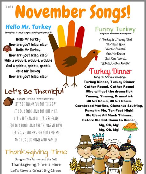 Lesson Plan Ideas For November Preschool