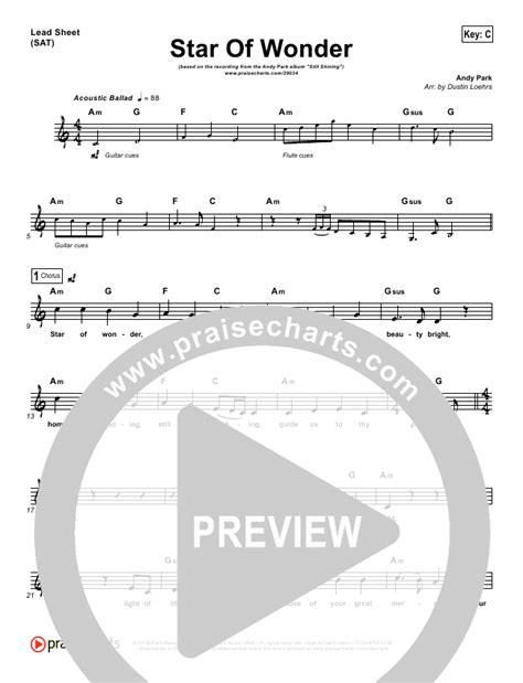 Star Of Wonder Sheet Music PDF (Andy Park) - PraiseCharts