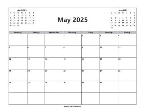 May 2025 Calendar – Free Printable