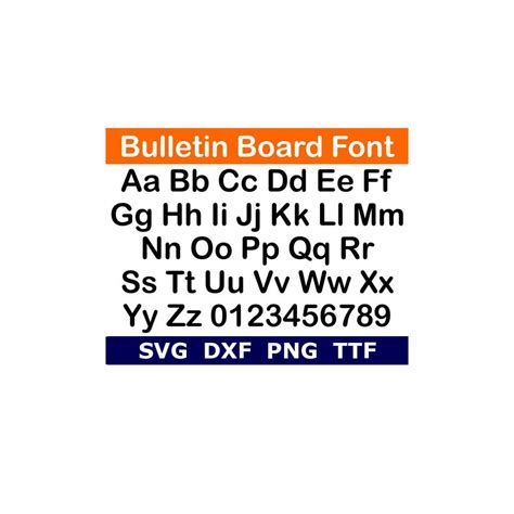 Bulletin Board Font SVG TTF, Bulletin Board Letters, School - Inspire Uplift