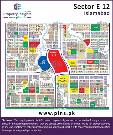 View High Resolution Project / Society Maps / Siteplan of Sector E-12 ...