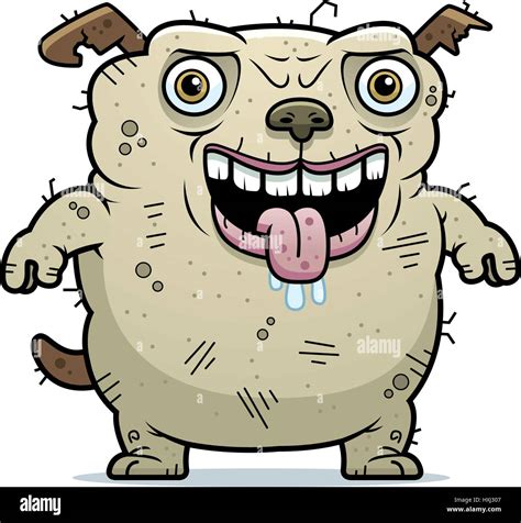 A cartoon illustration of an ugly dog standing Stock Vector Image & Art ...