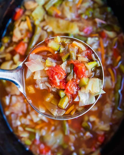 This cabbage soup is not only delicious and flavorful but chock full of vegetables with lots of ...