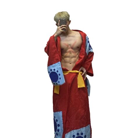 Anime One Piece Luffy Wano Country Arc Yukata Cosplay Costume - AllCosplay.com